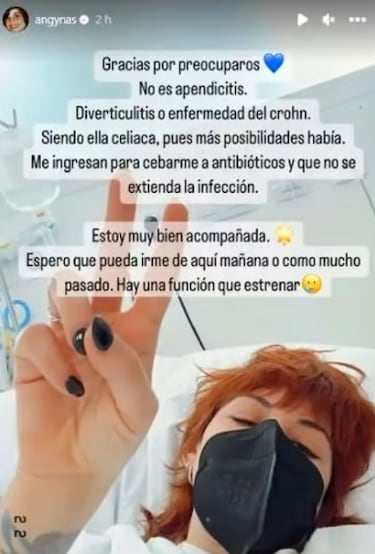 El diagnóstico final de Angy después de su ingreso de urgencia