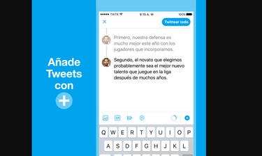 Twitter ahora permite añadir tweets.