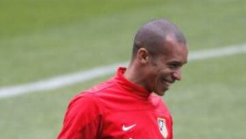 Miranda, en un entrenamiento.