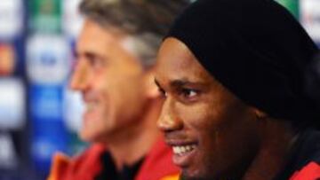 Drogba, en sala de prensa.