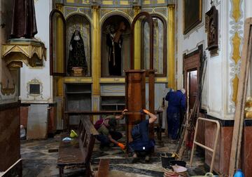 Una iglesia de Paiporta, a 8 de noviembre de 2024, en Valencia, Comunidad Valenciana (España).