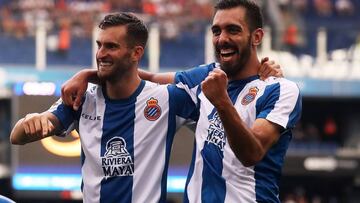 Borja Iglesias y Baptistao, jugadores del Espanyol.