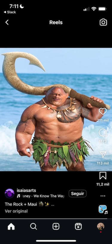 Crean una versión realista de Dwayne Johnson como Maui y la transformación es como mínimo inquietante