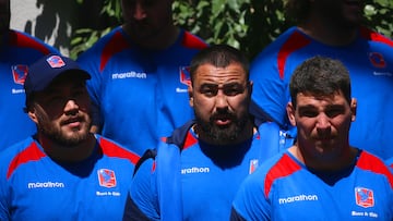 Rugby, Seleccion Chilena de Rugby en La Moneda
Mundial de Rugby Australia 2027
La Seleccion Nacional Chilena de Rugby Los Condores es fotografiada en La Moneda, Santiago, Chile.
01/10/2025
Dragomir Yankovic/Photosport
Rugby, Chilean Rugby Team at La Moneda
Rugby World Cup Australia 2027
Chilean National Rugby Team Los Condores. Is pictured at the La Moneda in Santiago, Chile.
01/10/2025
Dragomir Yankovic/Photosport