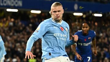 Erling Haaland, en un partido reciente con el Manchester City.