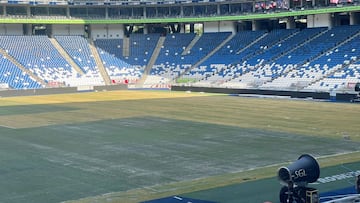 La cancha del Estadio BBVA en Monterrey.