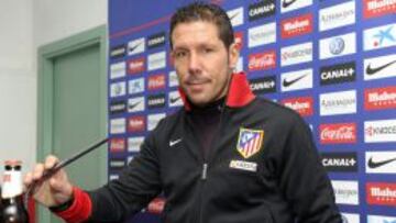 Simeone compareció en la rueda de prensa previa al choque copero contra el Betis.
