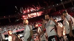 Díaz se sumó al festejo por el año de la Libertadores en Madrid