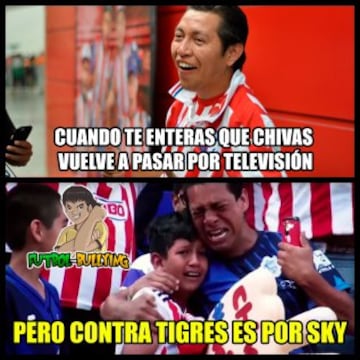 Chivas no mete ni las manos contra Tigres y los memes se ríen