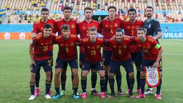 Alineación inicial de España ante Suecia en su debut en la Eurocopa 2021.