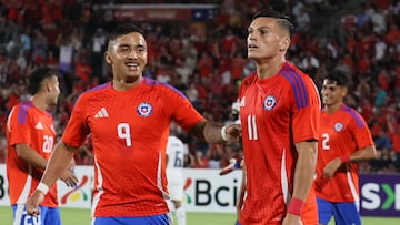 Futbol, Chile vs Panama
Partido amistoso 2025
El jugador de la seleccion chilena Lucas Cepeda celebra su gol contra Panama durante el partido amistoso disputado en el estadio Nacional de Santiago, Chile.
8/02/2025
Dragomir Yankovic/Photosport
Football, Chile vs Panama
2025 friendly match
Chile's player Lucas Cepeda celebrates his goal against Panama during a friendly match at the Nacional stadium in Santiago, Chile.
8/02/2025
Dragomir Yankovic/Photosport