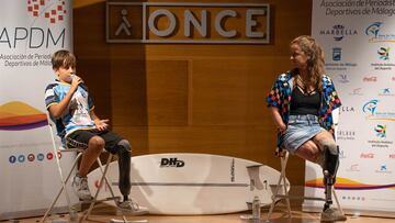 Sarah Almagro y el joven Martín Bazaga.