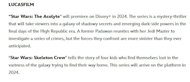 Less Star Wars in 2024? Disney slows down productions and release schedules for the franchise