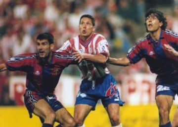 El 10 de abril de 1996 se jugó la final de Copa del Rey entre Barcelona y Atlético de Madrid en La Romareda. Pantic anotó el gol del triunfo rojiblanco en el minuto 103.
Simeone y Guardiola.
