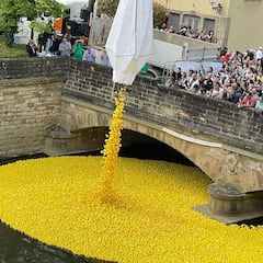 Tons of plastic are released into the river while totally ignoring the environmental impact for a simple and curious game