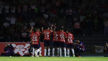 Alexis Vega celebrates his goal 0-1 of Guadalajara during the game FC Juarez vs Guadalajara, corresponding to Round 04 of the Torneo Apertura 2023 of the Liga BBVA MX, at Olimpico Benito Juarez Stadium, on August 18, 2023.
<br><br>
Alexis Vega celebra su gol 0-1 de Guadalajara durante el partido FC Juarez vs Guadalajara, correspondiente a la Jornada 04 del Torneo Apertura 2023 de la Liga BBVA MX, en el Estadio Olimpico Benito Juarez, el 18 de Agosto de 2023.