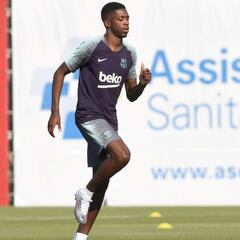 Vuelve Dembélé: hizo parte del trabajo con el grupo