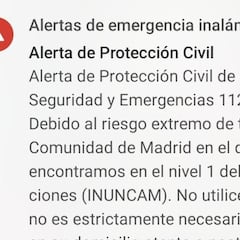 ¿Te ha llegado una alerta de Protección Civil? Así debes actuar ante la DANA en Madrid