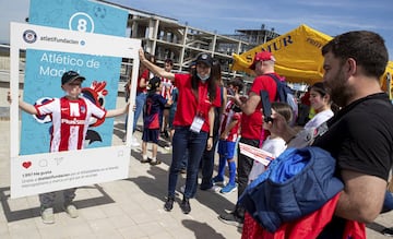 El Atleti celebra el Día del Niño en el Metropolitano