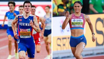 Jakob Ingebrigtsen y Sydney McLaughlin