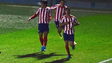 Giuliano Simeone celebra su gol al Real Madrid.