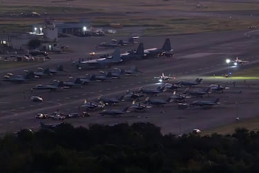 La base militar estadounidense en Puerto Rico muestra los aviones con los que se llevó a cabo el ataque. 