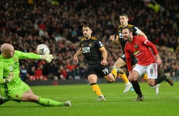 Juan Mata chips in the winner against Wolves