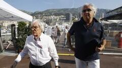 Bernie Ecclestone y Flavio Briatore en M&oacute;naco.