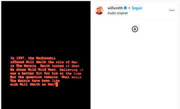 The Matrix Will Smith Instagram