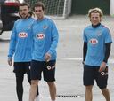 Juanfran, Reyes, Tiago y Forlán, los cuatro fantásticos