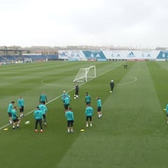 El Real Madrid completó la última sesión antes del derbi