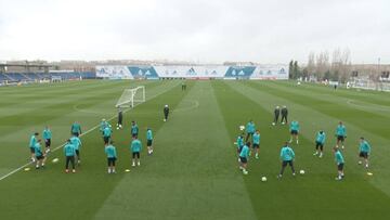 El Real Madrid completó la última sesión antes del derbi