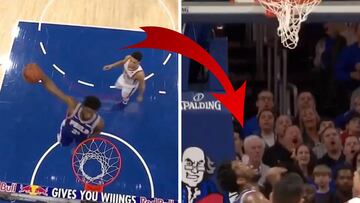 El mate fallido de Embiid por querer lucirse: su cara, un drama