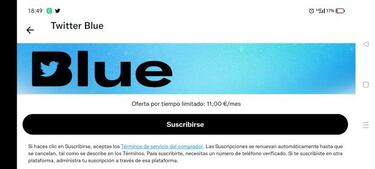 Twitter Blue por fin está disponible en España y renueva los Espacios