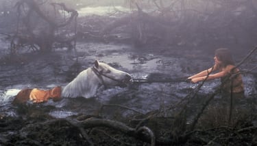 Artax, el fiel caballo de Atreyu (Noah Hathaway), se hunde en los Pantanos de la Tristeza, atrapado por la desesperanza. Incapaz de seguir luchando, se deja tragar por el barro mientras Atreyu, impotente, clama por salvarlo. Su muerte es una de las escenas más desgarradoras de la infancia: muestra que hasta la inocencia puede rendirse ante la tristeza.
