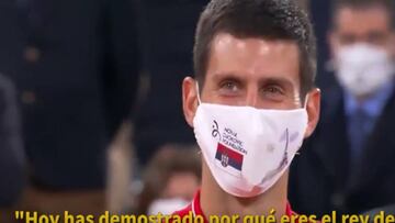 La sinceridad única de Djokovic sobre lo que sintió ante Nadal