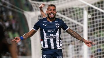Duván Vergara festeja el segundo gol de los Rayados