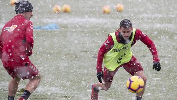 Entrenamiento de Osasuna en Tajonar.