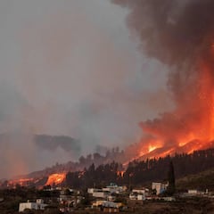 La imagen de una boca de lava al salir de una casa