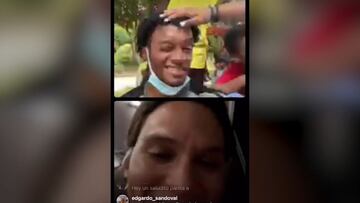 Cuadrado saluda en chino a Quintero desde Necoclí