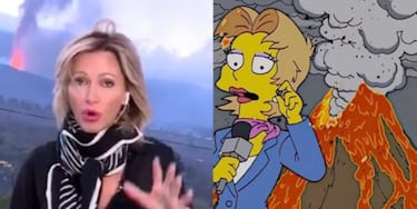 En septiembre vivimos la erupción del volcán de La Palma y cuando Susanna Griso viajó hasta allí para cubrirlo todos se acordaron de su gran parecido con esta presentadora de 'Los Simpsons'.