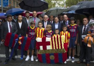 El Barcelona se une a las celebraciones de la Diada