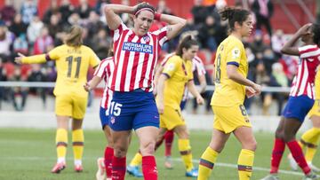 Silvia Meseguer se lamenta de una ocasión fallada.