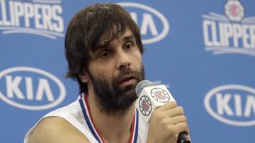 Milos Teodosic, en el media day de los Clippers.