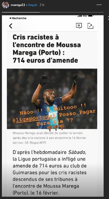 Marega responds to €714 fine for racism: "Can I pay it for them?"