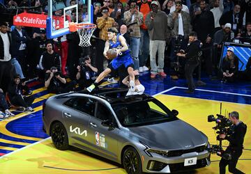 Mac McClung sobrevolando un vehculo durante el Concurso de Mates.