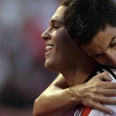 Marcelo Gallardo, contento con el gol de Juan Fernando Quintero