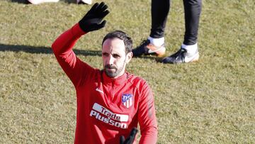 Atlético Madrid full-back Juanfran Torres in training.