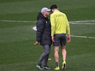 Manex Lozano y José Alberto, del Racing.