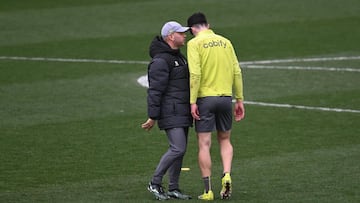 Manex Lozano y José Alberto, del Racing.